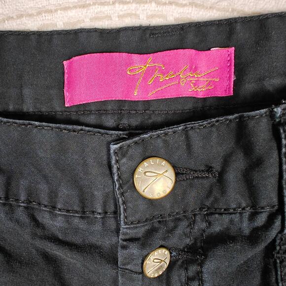 Thalia Sodi Black Capri Pants 5 Pocket Cargo Style Size 11/12 - Picture 5 of 8